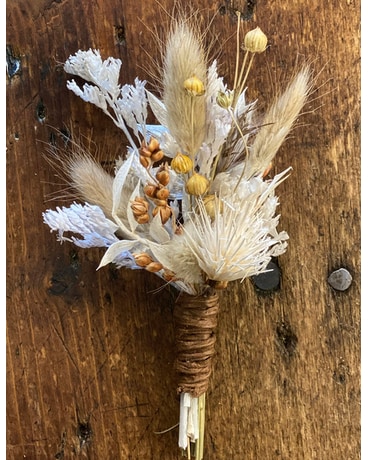 Dried Boho Boutonnière Boutonniere