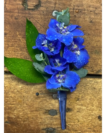 Blue Hue Boutonnière Boutonniere