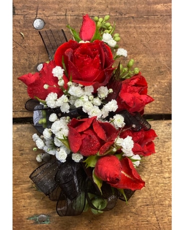 Red Rosette Corsage Corsage