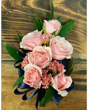 Navy Blush Corsage Corsage