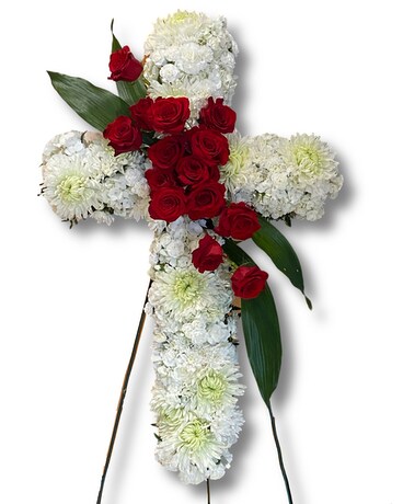 Love Eternal Cross Funeral Arrangement
