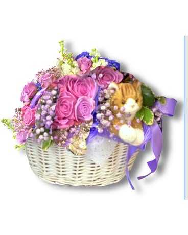Basket of Kittens Gift Basket