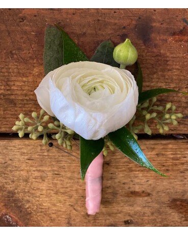 Elegant Blush Boutonniere Boutonniere