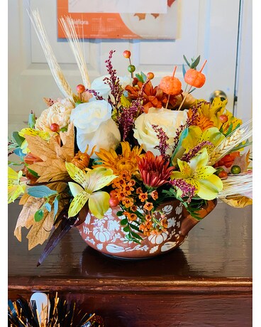 Keepsake Fall Pot Bouquet Flower Arrangement