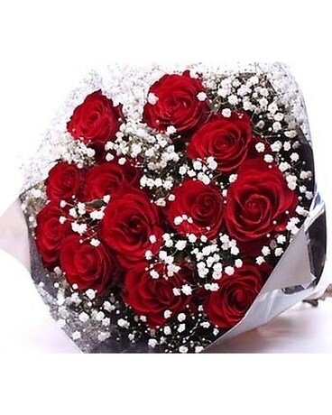 Wrapped Romance- Roses-12, 24, 36 Flower Arrangement