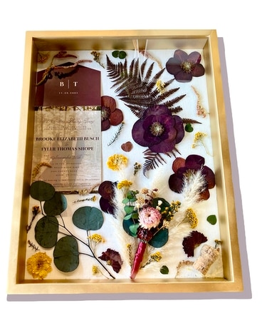 Shadow Box Flower Arrangement