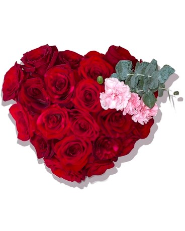Red Rose Heart Flower Arrangement