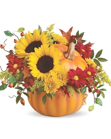 Pretty Pumpkin Bouquet Flower Arrangement