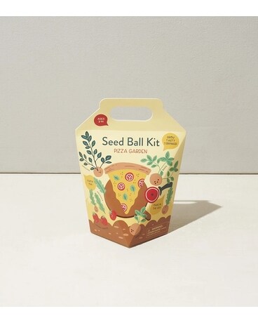 DIY Seed Ball Kit - Pizza Garden Flower Arrangement