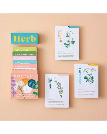 Herb Care Cards Flower Arrangement