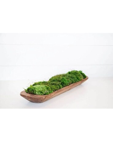 Preserved Moss Dough Bowl, Large Flower Arrangement