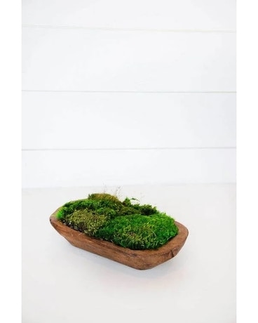 Preserved Moss Dough Bowl, Small Flower Arrangement