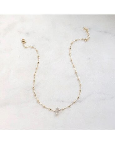 Herkimer Diamond Choker Flower Arrangement