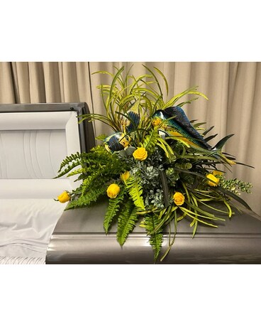 Nature Abounds Casket Spray Flower Arrangement