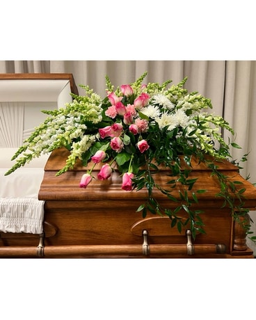 Peaceful Rest Casket Spray Flower Arrangement