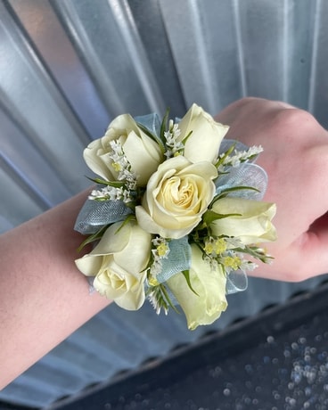 White Corsage Flower Arrangement