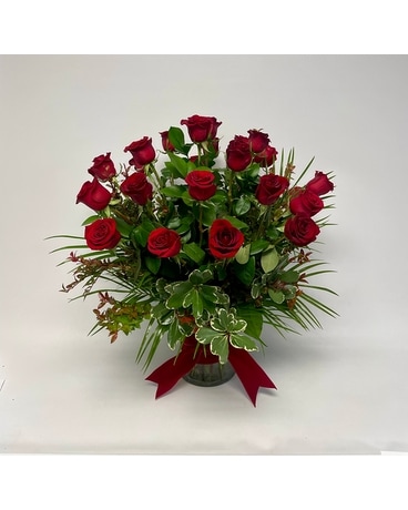 2 Dozen Red Roses Flower Arrangement