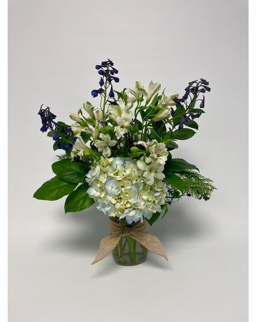Skylar, Pickle Jar Flower Arrangement