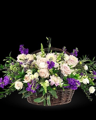 Crystalline Remembrance Sympathy Basket Funeral Arrangement