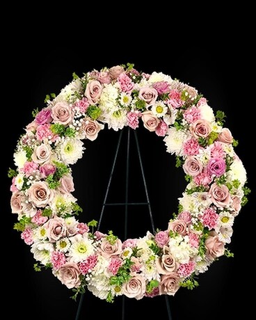 Eternal Grace Standing Sympathy Wreath Funeral Arrangement