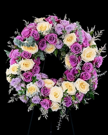 Eternal Spring Sympathy Standing Wreath Funeral Arrangement