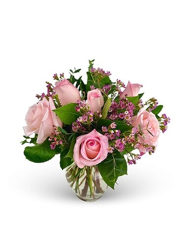 Twinbrook's Pink Rose Medley Flower Arrangement