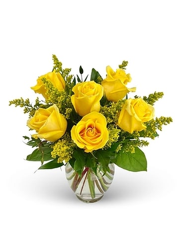 Twinbrook's Yellow Rose Medley Flower Arrangement