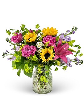 Bright Birthday Flower Arrangement