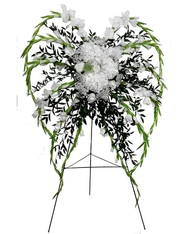 Final Farewell Angel Wings Funeral Arrangement