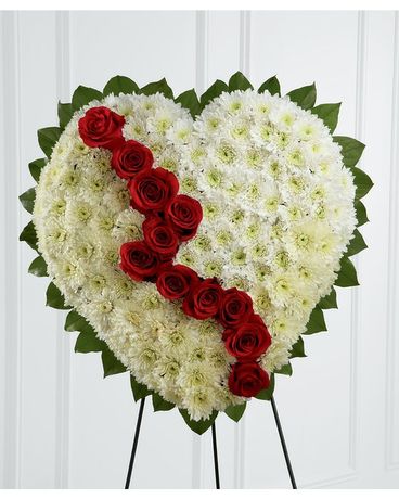 Broken Heart Standing Spray Sympathy Arrangement