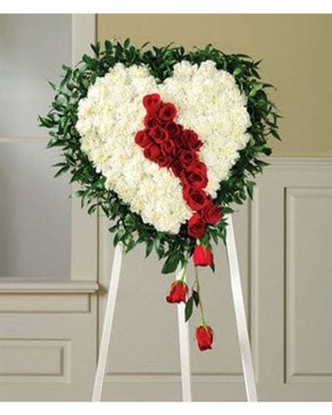 Bleeding Heart Funeral Arrangement