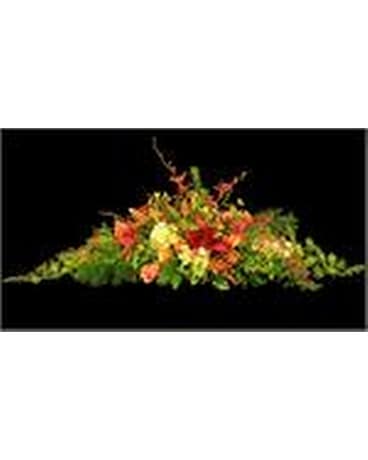 Woodland Stroll Funeral Casket Spray Flowers