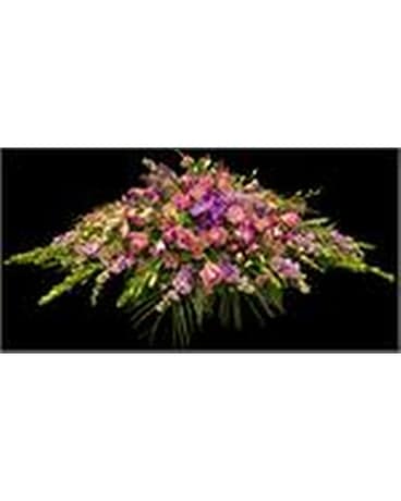 Blessed Memories Funeral Casket Spray Flowers