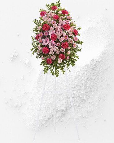 Pink Tribute Spray Sympathy Arrangement
