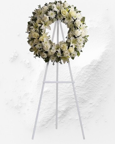 Serenity Wreath Sympathy Arrangement