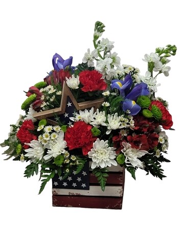 America the Bold Bouquet Flower Arrangement