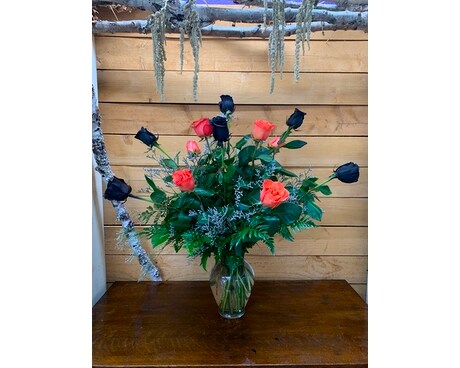Halloween Roses Flower Arrangement