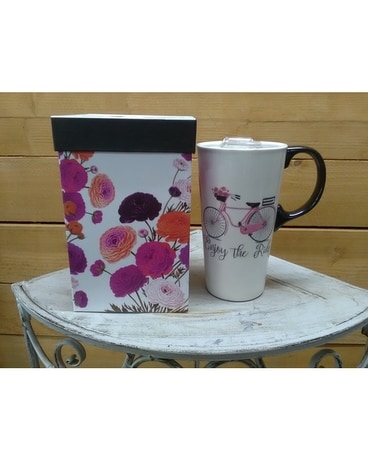 Enjoy the Ride Mug Flower Arrangement