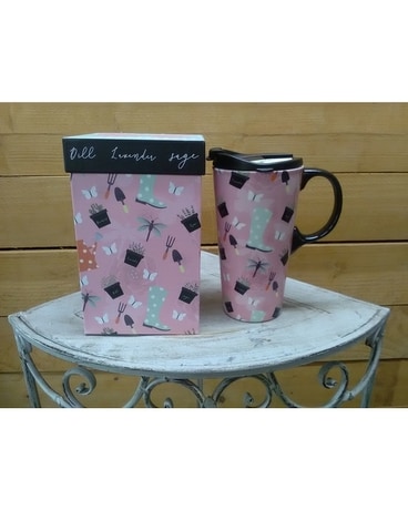 Gardening Mug Flower Arrangement