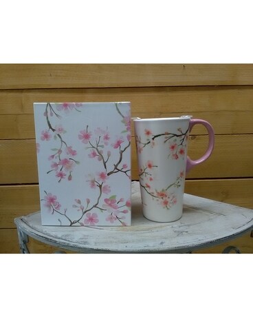 Pink Flower Mug Flower Arrangement