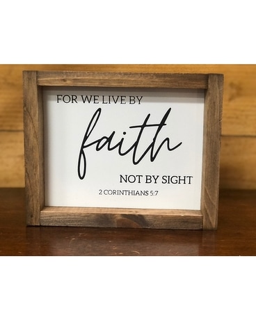 Sign - Faith Flower Arrangement