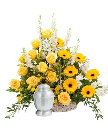 Rays of Sunshine Basket Surround Flower Arrangement