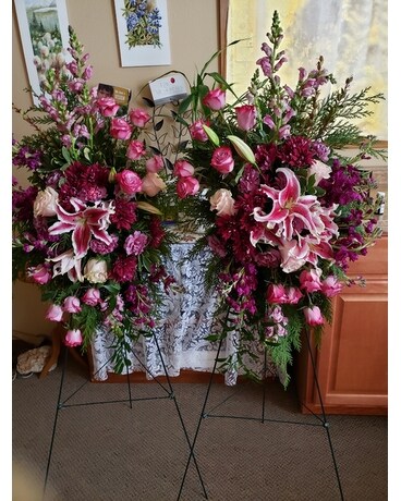 Loving Remembrance Easel Spray Funeral Arrangement