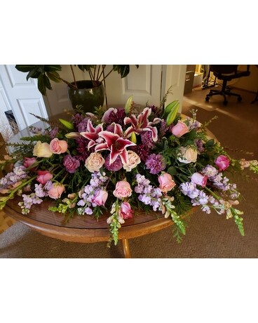 Loving Remembrance Casket Spray Funeral Arrangement