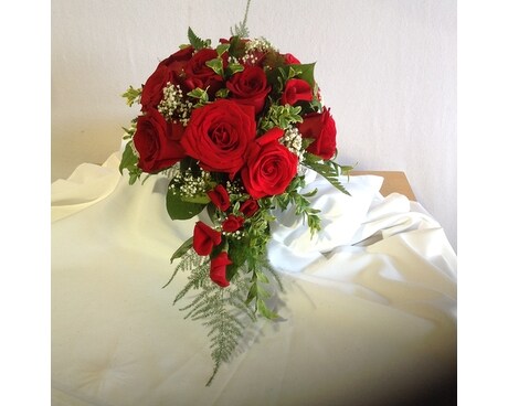 Red Bridal Bouquet Wedding Arrangement