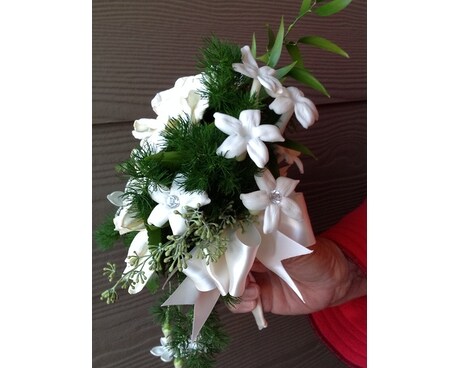 Stephanotis and Gardenia Bridal Bouquet Wedding Arrangement