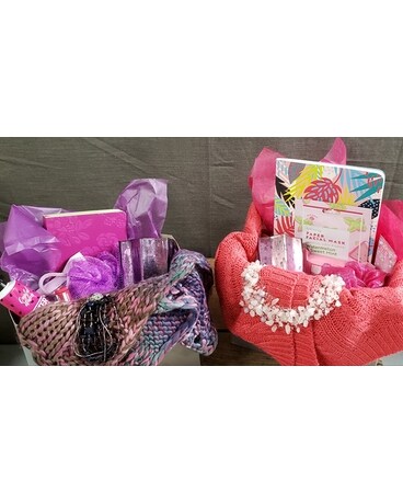 TCL's Color Match Gift Basket Female Flower Arrangement