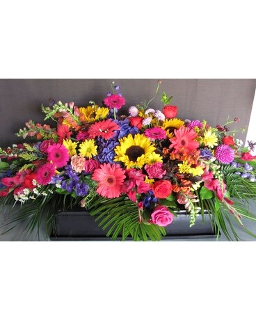 TCL's Garden Blanket Casket Spray Flower Arrangement
