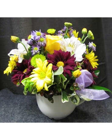 TCL's Cup of Cheer With Different Mug Choices Flower Arrangement