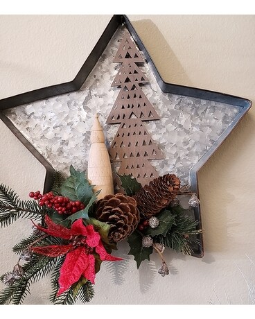 Christmas Star Box Wreath--Sale Priced Wreath